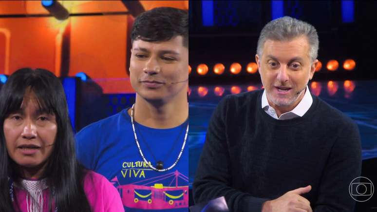 Gilvana, Jos&eacute; e Luciano Huck no The Wall, no Doming&atilde;o