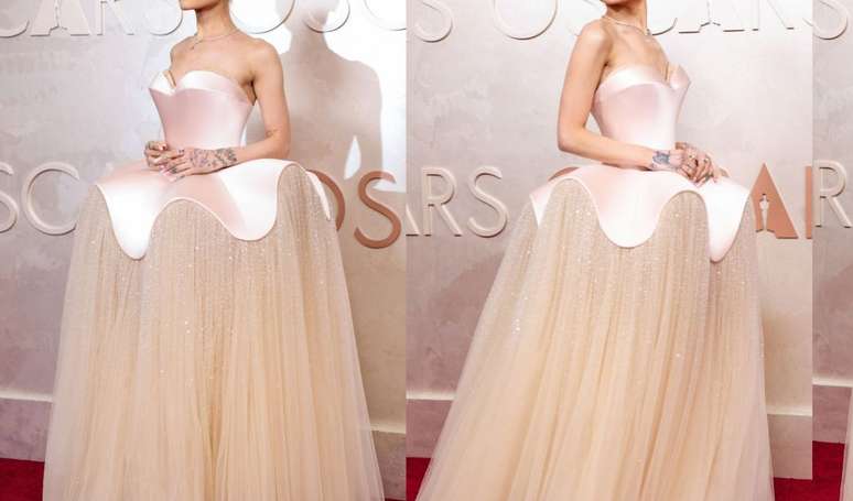 Look de Ariana Grande no Oscar: vibe princesa e repleto de cristais!.