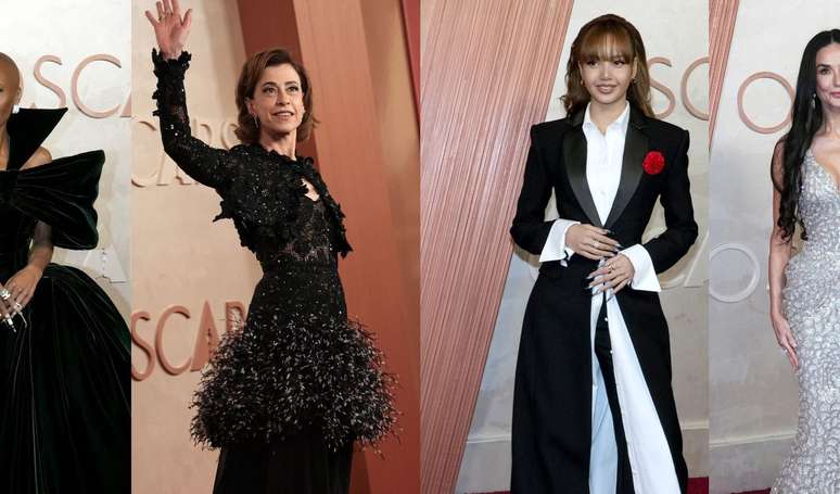 Oscar 2025: o que as famosas usaram na premia&ccedil;&atilde;o? Veja fotos das escolhas de Cynthia Erivo, Fernanda Torres, Lisa e Demi Moore e mais celebridades