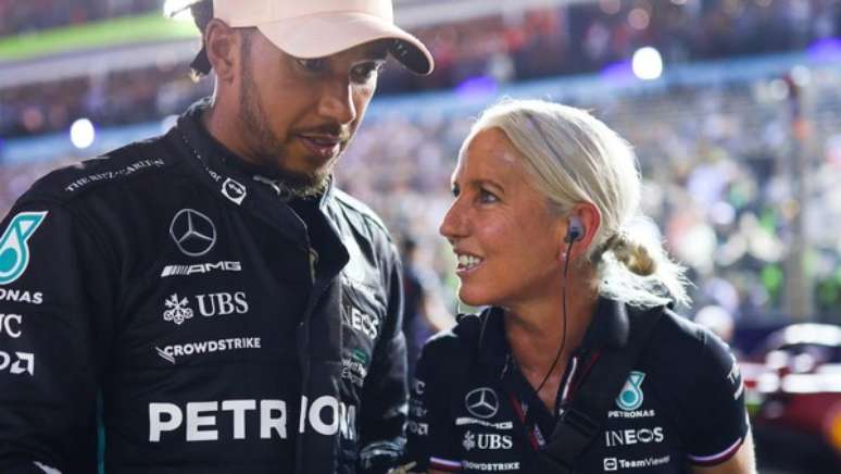 Lewis Hamilton e Angela Cullen em 2021