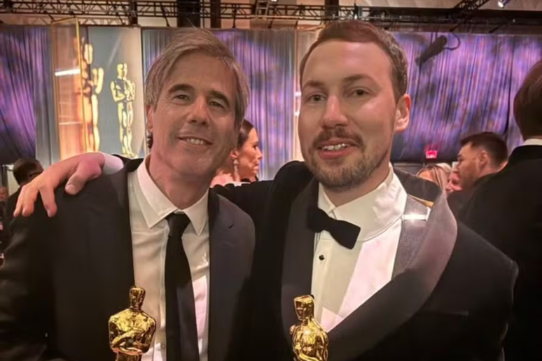 Gints Zilbalodis e Walter Salles no Oscar 2025.