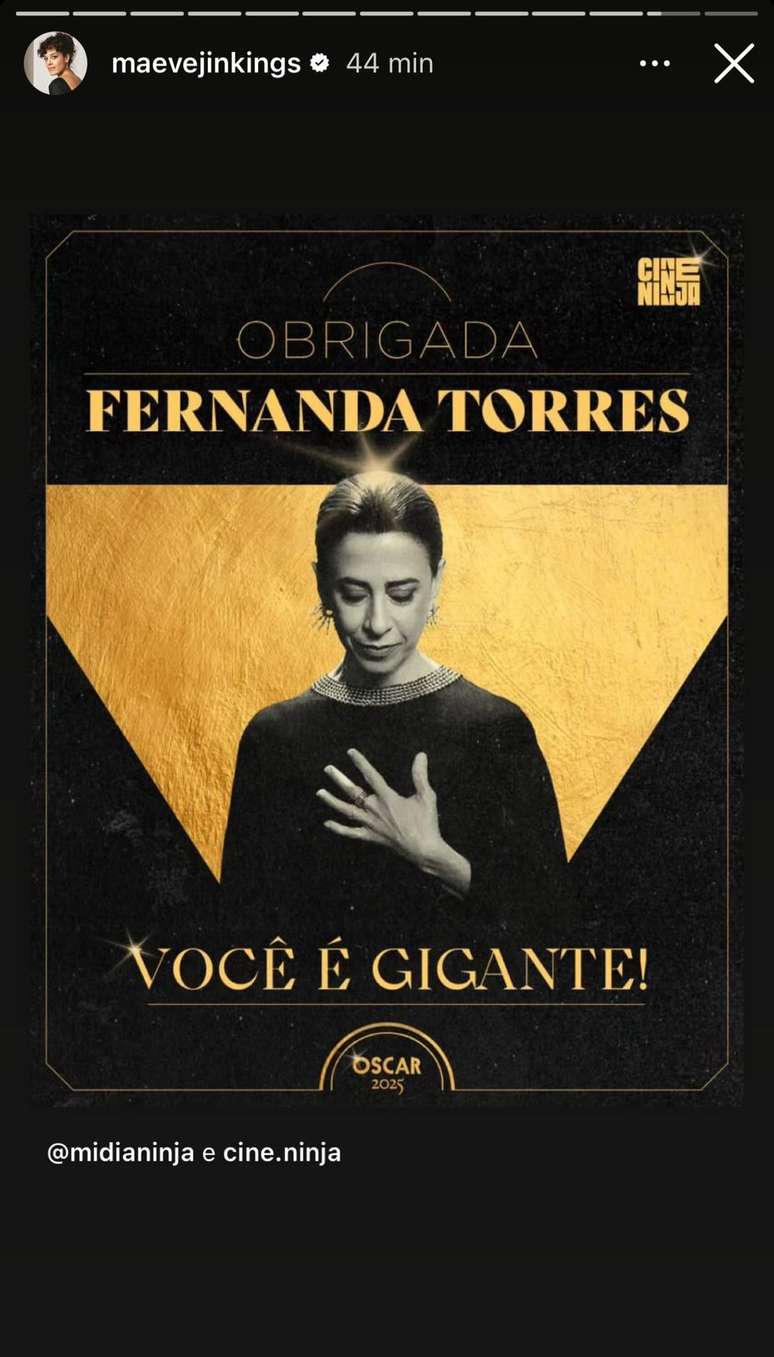 Maeve Jinkings celebra vitória de "Ainda Estou Aqui"