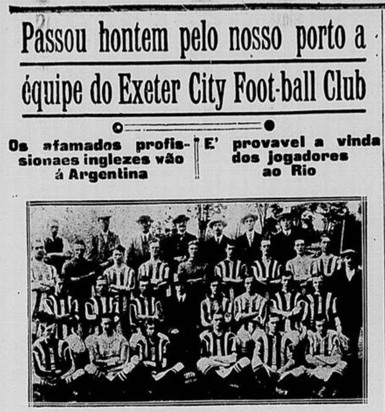 Passagem do time do Exeter pelo Rio gerou as primeiras especula&ccedil;&otilde;es sobre amistosos com equipes brasileiras