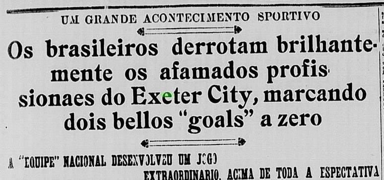 Vit&oacute;ria brasileira foi classificada de 'um grande acontecimento esportivo' no Correio da Manh&atilde;