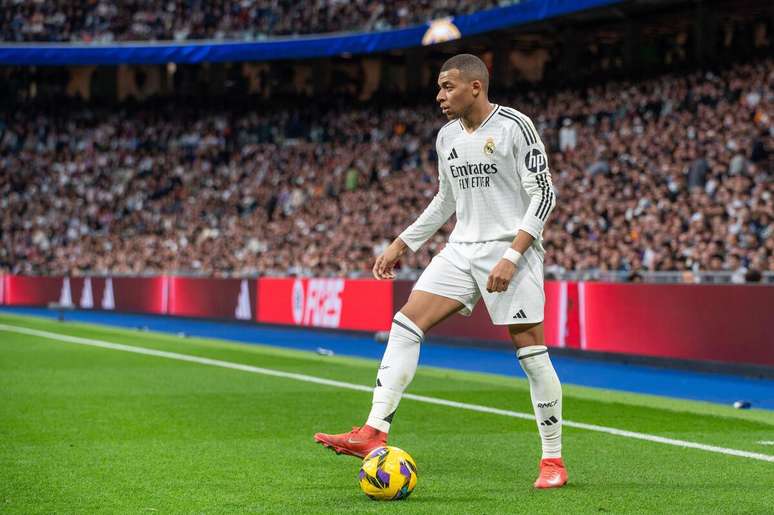 Kylian Mbappe (Real Madrid) durante jogo contra o Girona, no dia 23.02.2025 