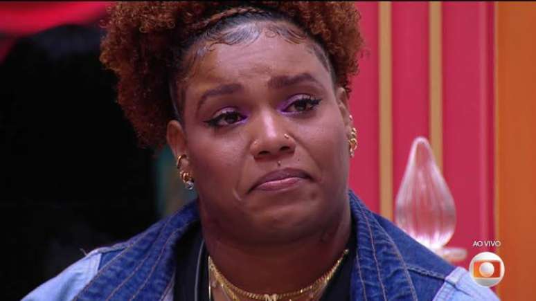 Camilla durante eliminação no BBB 25