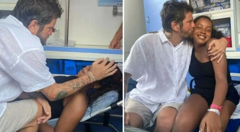 Saul Fernandes and his fan