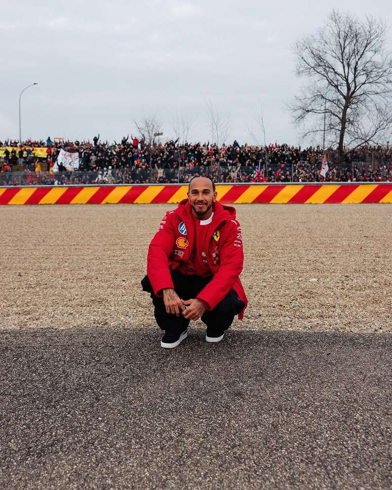 Lewis Hamilton em Fiorano na It&aacute;lia