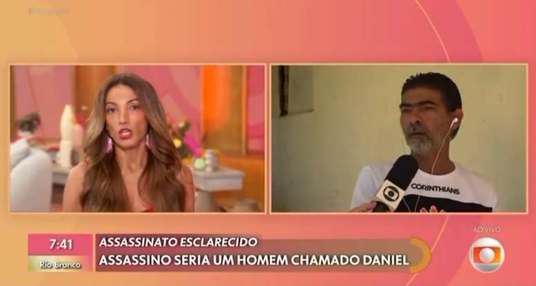 Patrícia Poeta viveu um de seus piores momentos no 'Encontro' ao informar ao entrevistado o autor do assassinato da filha dele