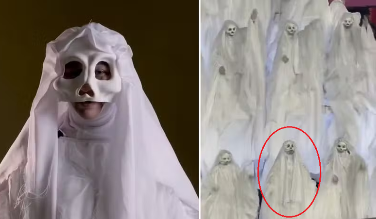 Integrante da escola viralizou ao chamar a atenção por ficar paralisada e não acompanhar a coreografia durante o desfile na Sapucaí