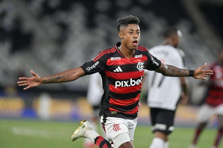 Bruno Henrique (Flamengo) comemorando seu gol contra o Vasco, no dia 01.03.2025 