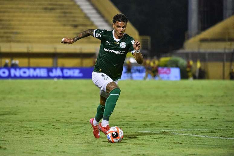 Richard Rios (Palmeiras) durante jogo contra o São Bernardo, no dia 01.03.2025 
