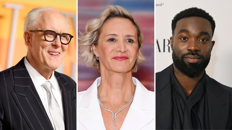 (da esquerda para direita) John Lithgow, Janet McTeer e Paapa Essiedu