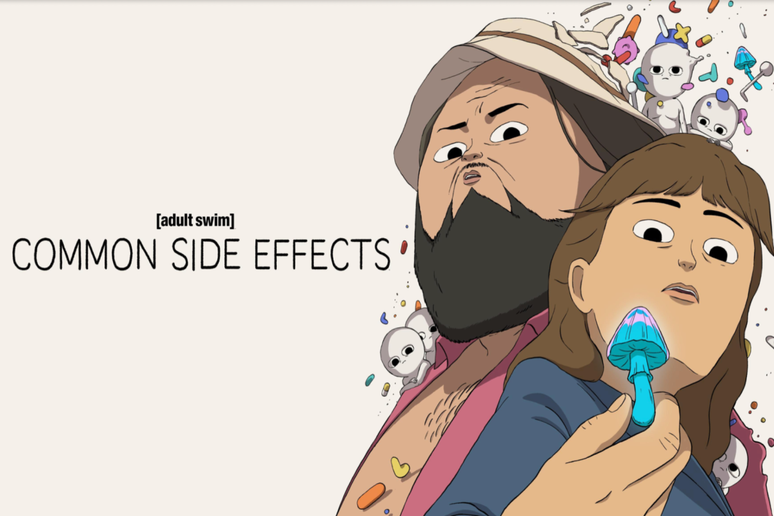 &ldquo;Common Side Effects&rdquo; &eacute; uma anima&ccedil;&atilde;o adulta que combina com&eacute;dia e suspense para explorar uma conspira&ccedil;&atilde;o envolvendo a ind&uacute;stria farmac&ecirc;utica e o governo 