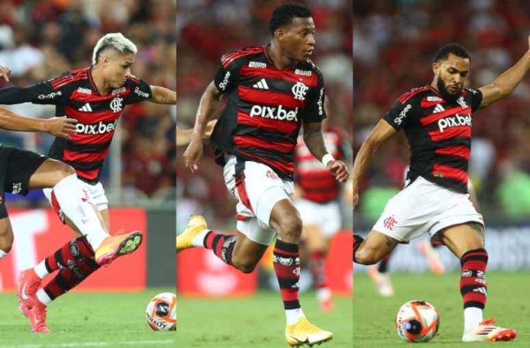 Fotos: Gilvan de Souza / Flamengo - Legenda: Jogadores podem começar iniciar partida contra o Fluminense