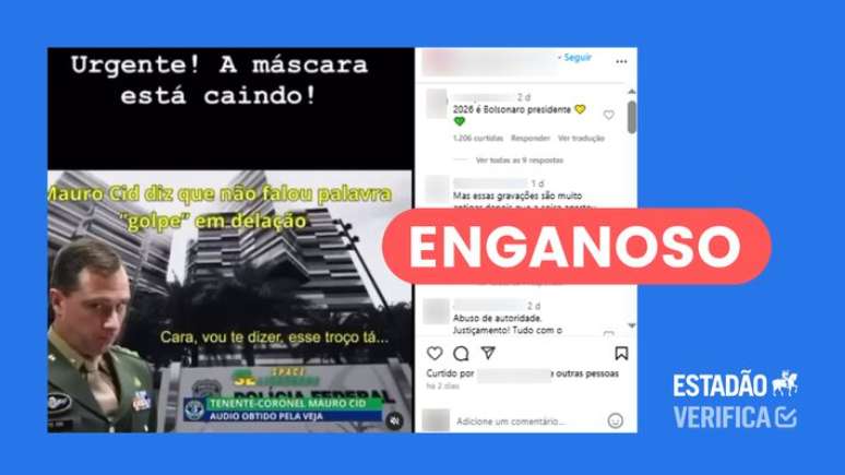 Mauro Cid falou palavra ‘golpe’ em delação à PF, ao contrário do que sugere postagem