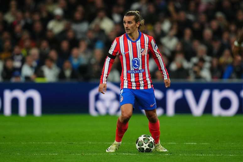 Atlético de Madrid (Antoine Griezmann) durante jogo contra o Real Madrid, no dia 05.03.2025 