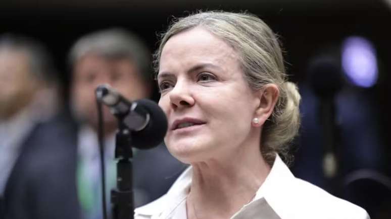 A ministra Gleisi Hoffmann, responsável pela articulação política do governo Lula