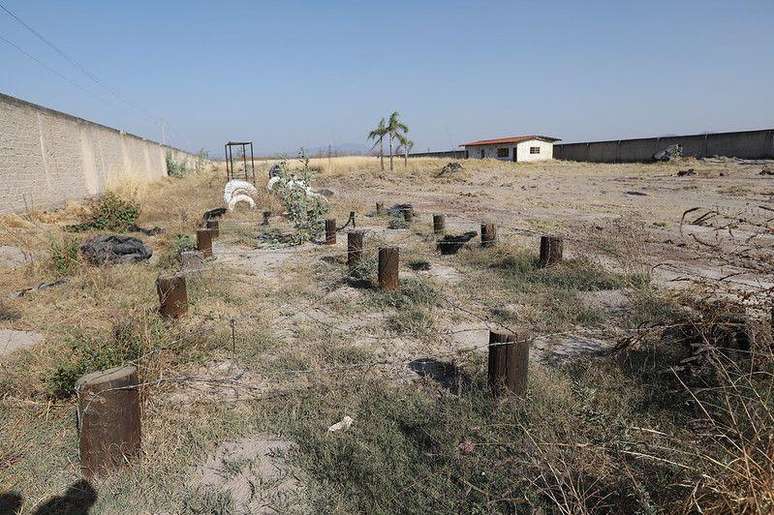 O grupo de buscas e o Ministério Público descobriram um suposto campo de treinamento na propriedade