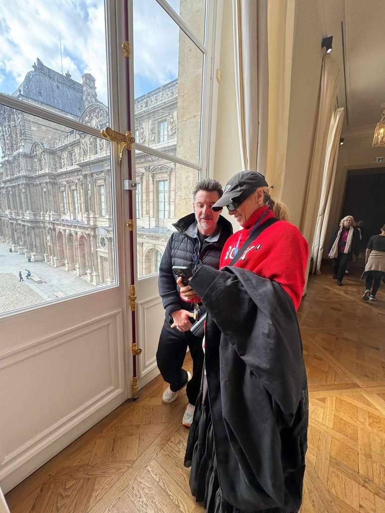 A comunicadora com o marido, Alexandre Iodice