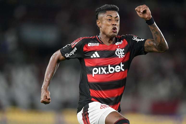 Bruno Henrique (Flamengo) comemorando seu gol contra o Vasco, no dia 08.03.2025 