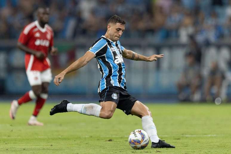 Camilo (Grêmio) durante jogo contra o Internacional, no dia 08.03.2025 