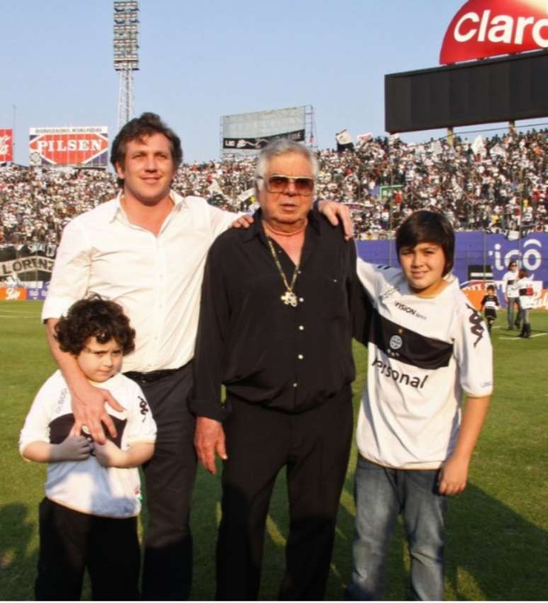 Domínguez com o pai, Osvaldo Domínguez Dibb