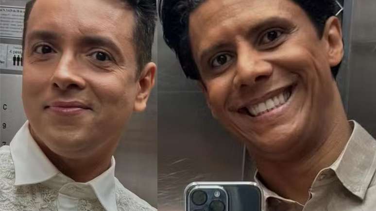 Rodrigo Fagundes com o marido, Wendell Bendelack