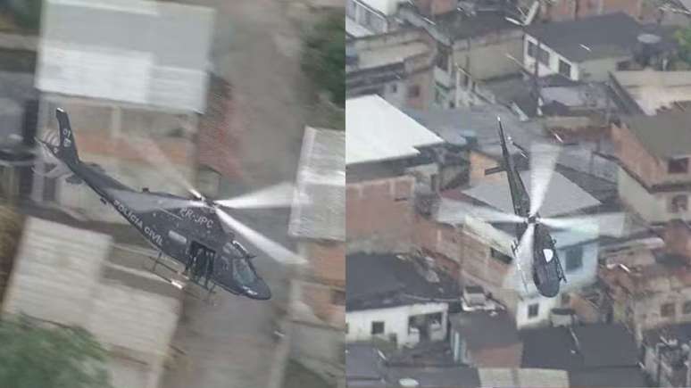 Piloto de helicóptero da Polícia Civil é baleado ao sobrevoar a Vila Aliança durante operação