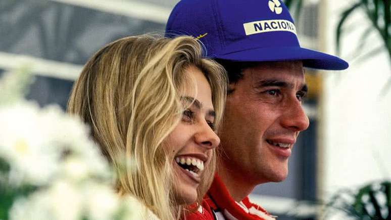 Ayrton Senna e sua &uacute;ltima namorada, Adriane Galisteu