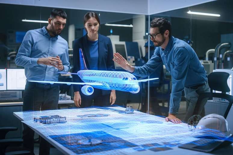 O engenheiro aeronáutico trabalha com desenvolvimento, teste e aperfeiçoamento de aeronaves 
