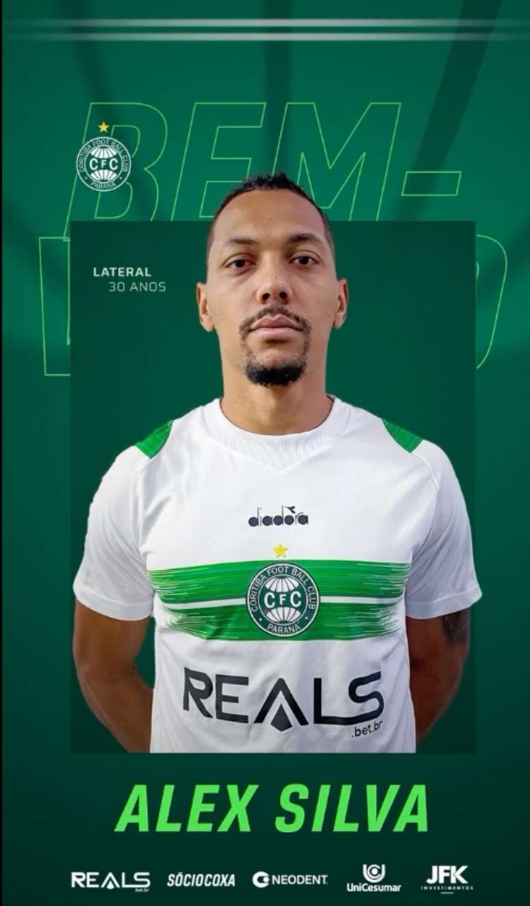 Alex Silva é anunciado pelo Coritiba. 