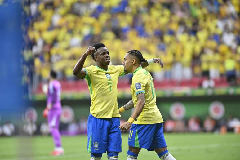 Vini Junior e Raphinha são esperanças para gols no jogo do Brasil contra a Argentina