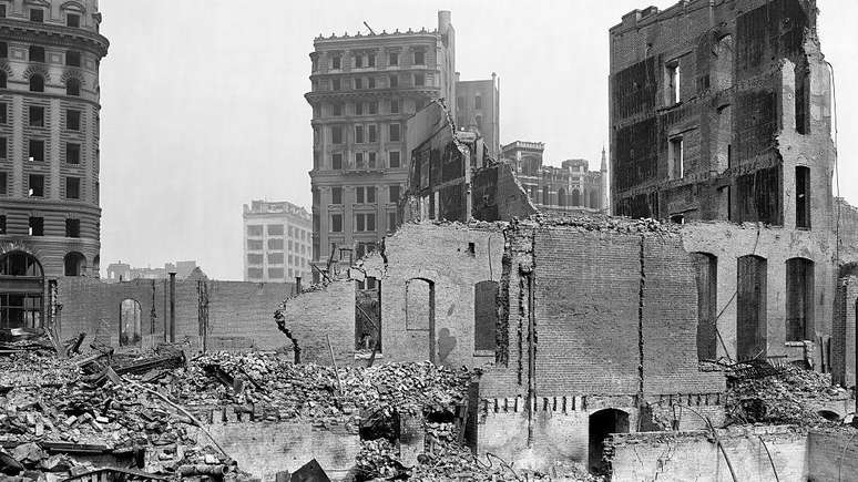 San Francisco ficou em ruínas após o terremoto de 1906