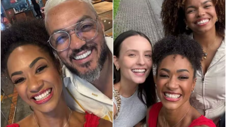 BBB 25: Eliminada, Aline é tietada por Belo e outros famosos