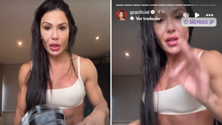 BBB25: Gracyanne Barbosa revela que está voltando ‘devagar’ para rotina de treinos: ‘Mais saudável e mais seguro’