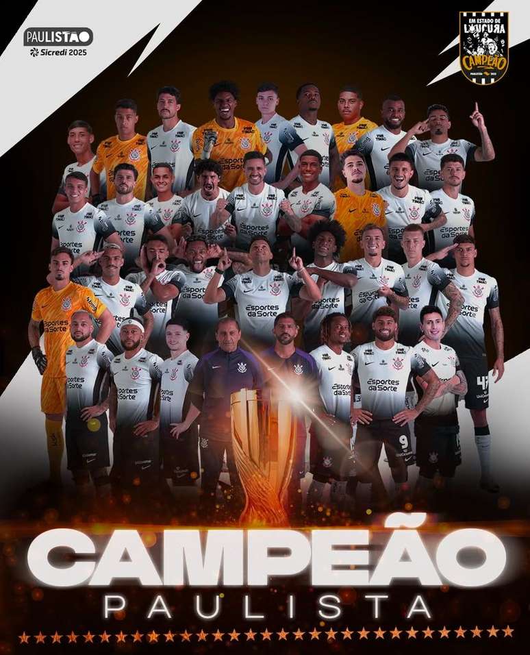 Corinthians campeão paulista. 