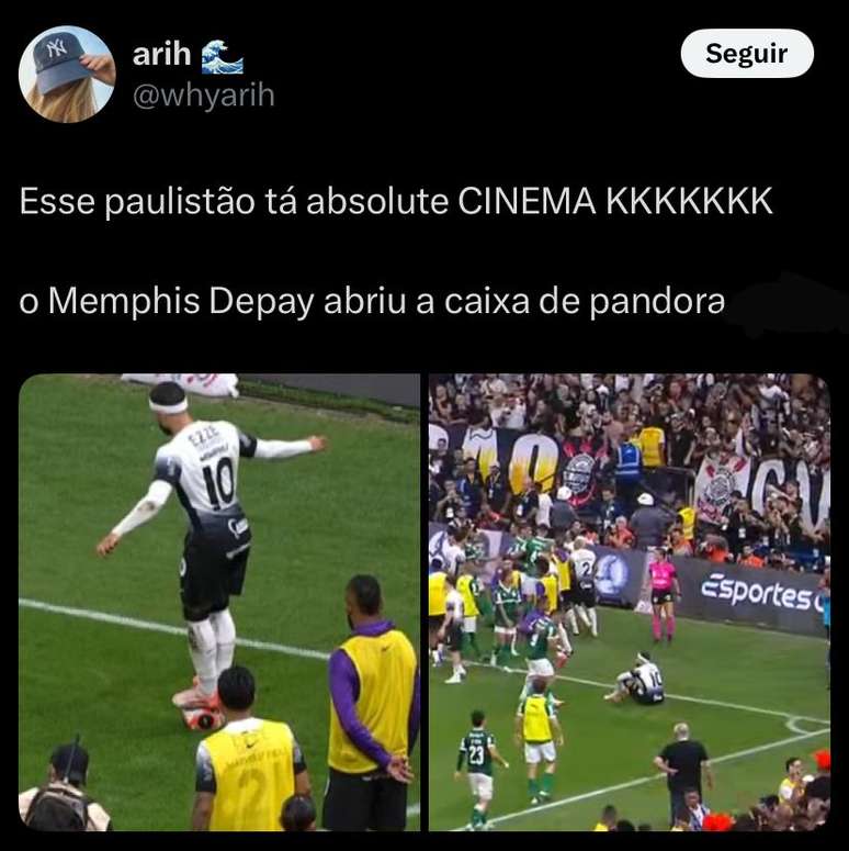 Memphis causou uma grande briga no gramado e festa na arquibancada. 