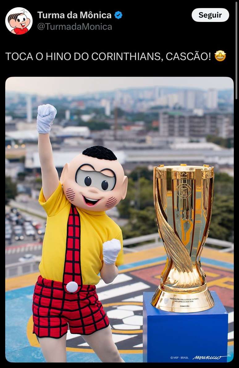 Perfil parabeniza título do Timão. 