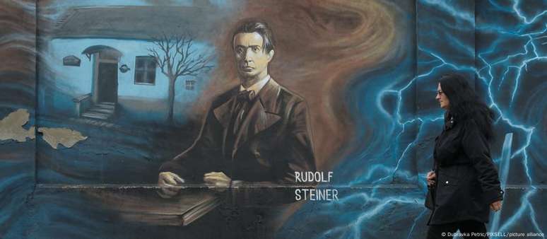 Mural dedicado a Rudolf Steiner em Osijek, Croácia