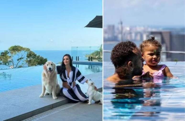 Reprodu&ccedil;&atilde;o / Instagram - Legenda: Bruna Biancardi, Neymar e Mavie curtem final de semana juntos