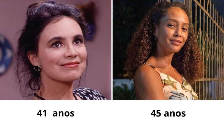 Regina Duarte e Ta&iacute;s Ara&uacute;jo em Vale Tudo