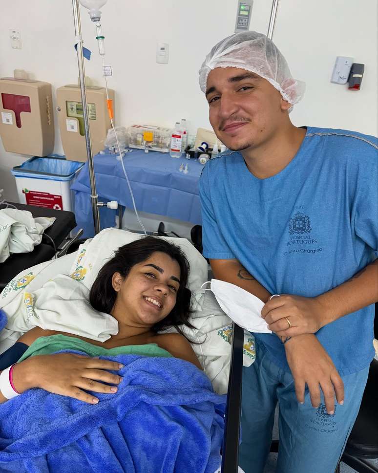 Ary Mirelle e João Gomes no hospital