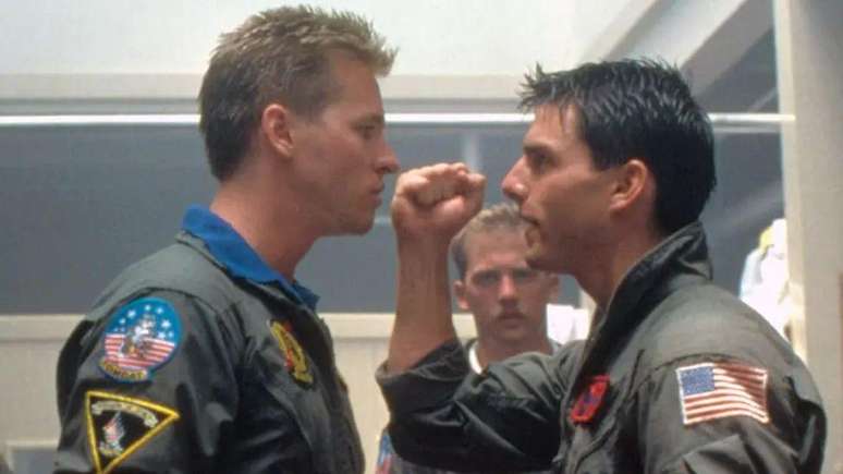 Val Kilmer e Tom Cruise eram rivais no filme Top Gun