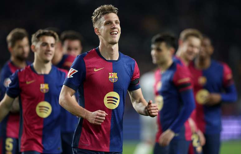 Dani Olmo em a&ccedil;&atilde;o pelo Barcelona &ndash;