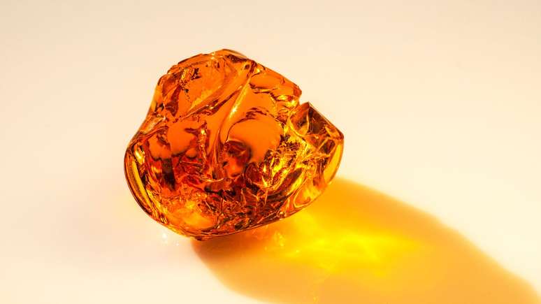 O parente de uma idosa descobriu que uma pedra de 3,5 kg era, na verdade, uma rara pepita de &acirc;mbar que ela usava como peso de porta