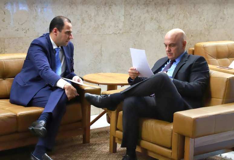 Presidente da OAB, Beto Simonetti, e ministro do STF Alexandre de Moraes