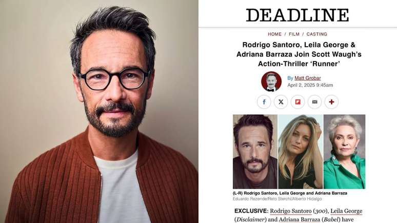 Rodrigo Santoro &eacute; anunciado no elenco de novo filme com estrelas de Hollywood