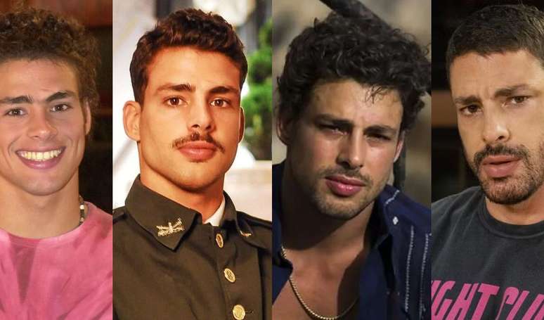 Antes e depois de Cau&atilde; Reymond: 20 fotos mostram a transforma&ccedil;&atilde;o do ator de 'Vale Tudo' em seus 23 anos de carreira.