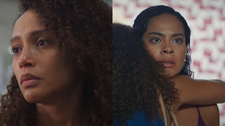 Raquel (Ta&iacute;s Araujo) e Maria de F&aacute;tima (Bella Campos) de Vale Tudo